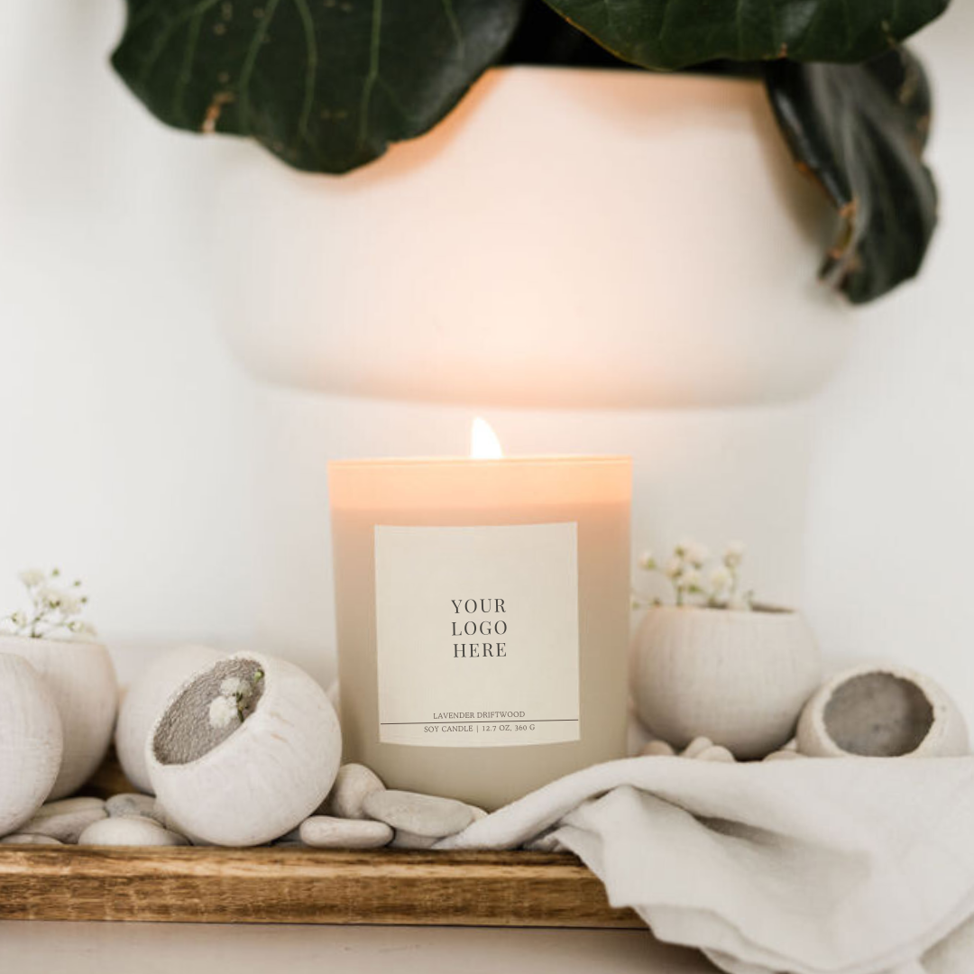 full color custom design private label candle