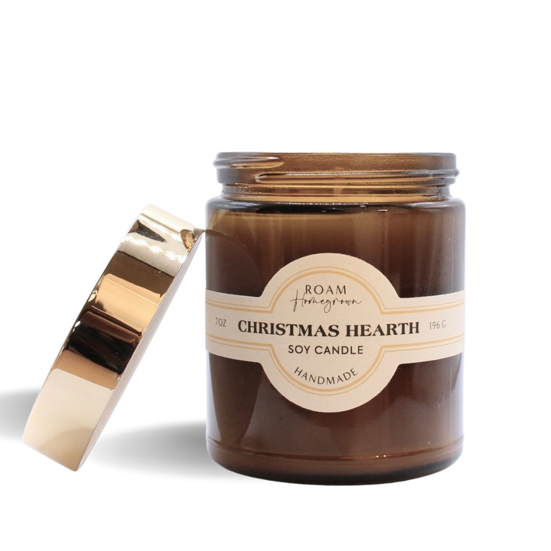 Christmas Hearth Soy Candle, 7 oz - ROAMHomegrownWholesale