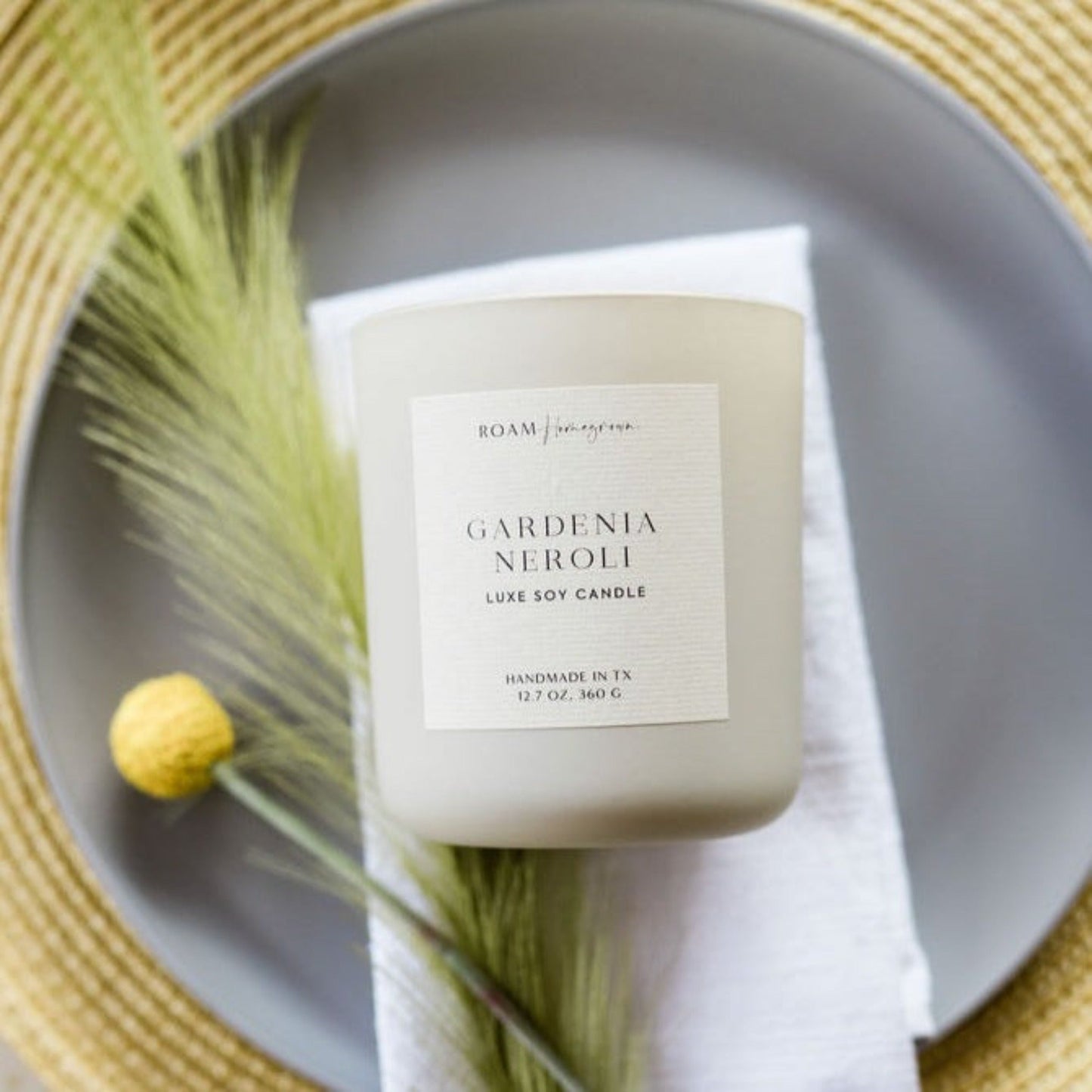Gardenia Neroli Luxe Soy Candle, Cream - ROAMHomegrownWholesale