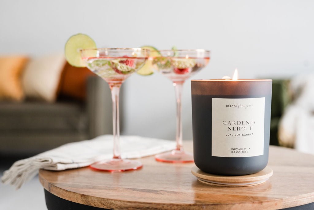 Gardenia Neroli Luxe Soy Candle, Smoke - ROAMHomegrownWholesale