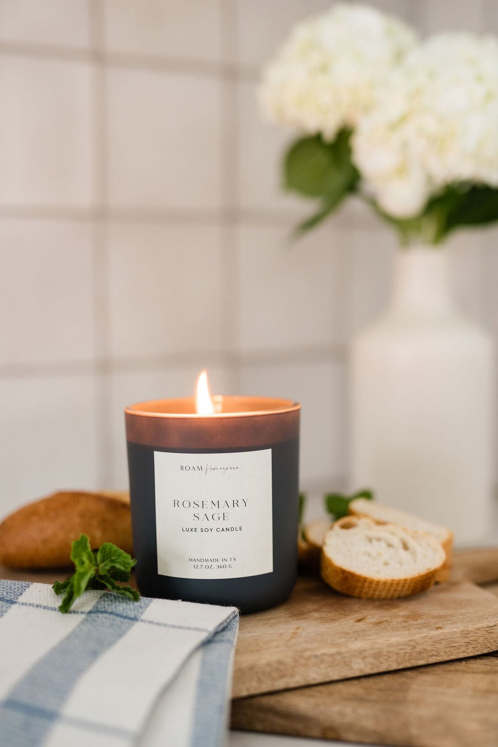 Rosemary Sage Luxe Soy Candle, Smoke - ROAMHomegrownWholesale