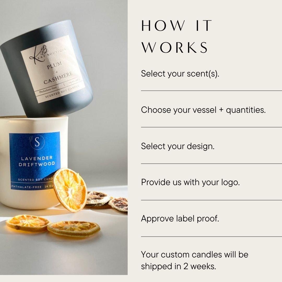 Wholesale Soy Candles, Private Label, 10 oz Cream