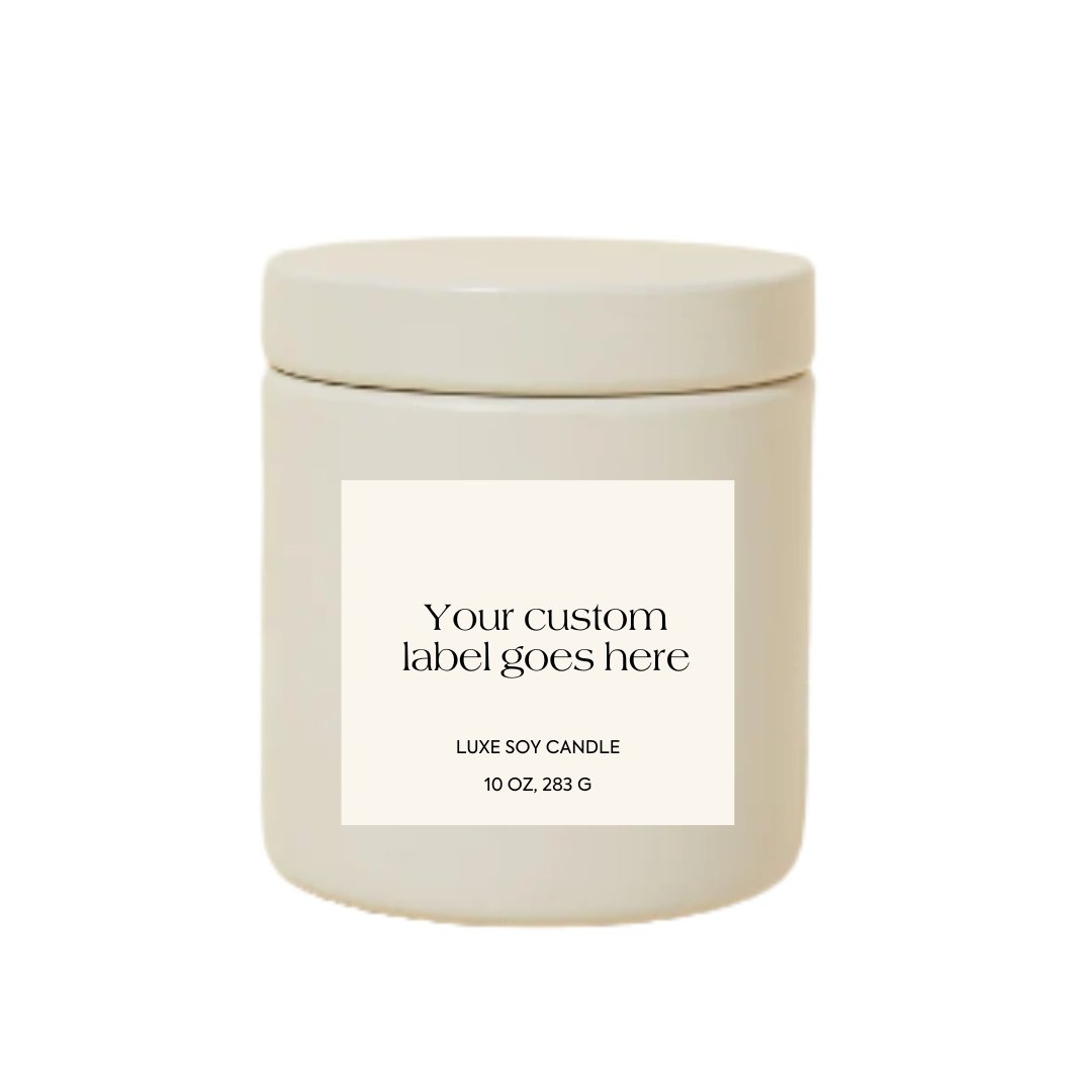 Wholesale Soy Candles, Private Label, 10 oz Cream - ROAMHomegrownWholesale