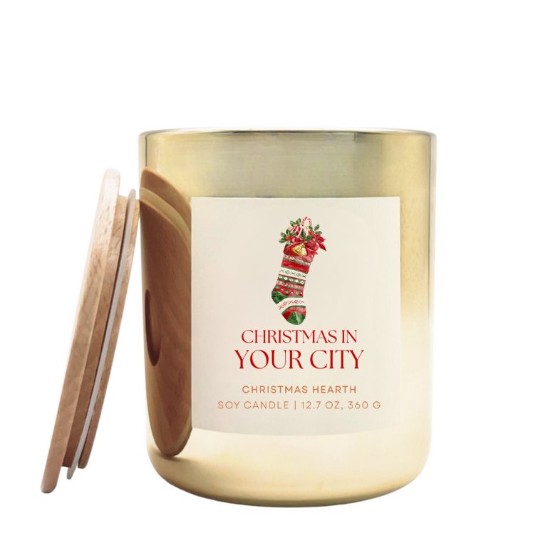 Christmas Name Drop Candle, Christmas Hearth
