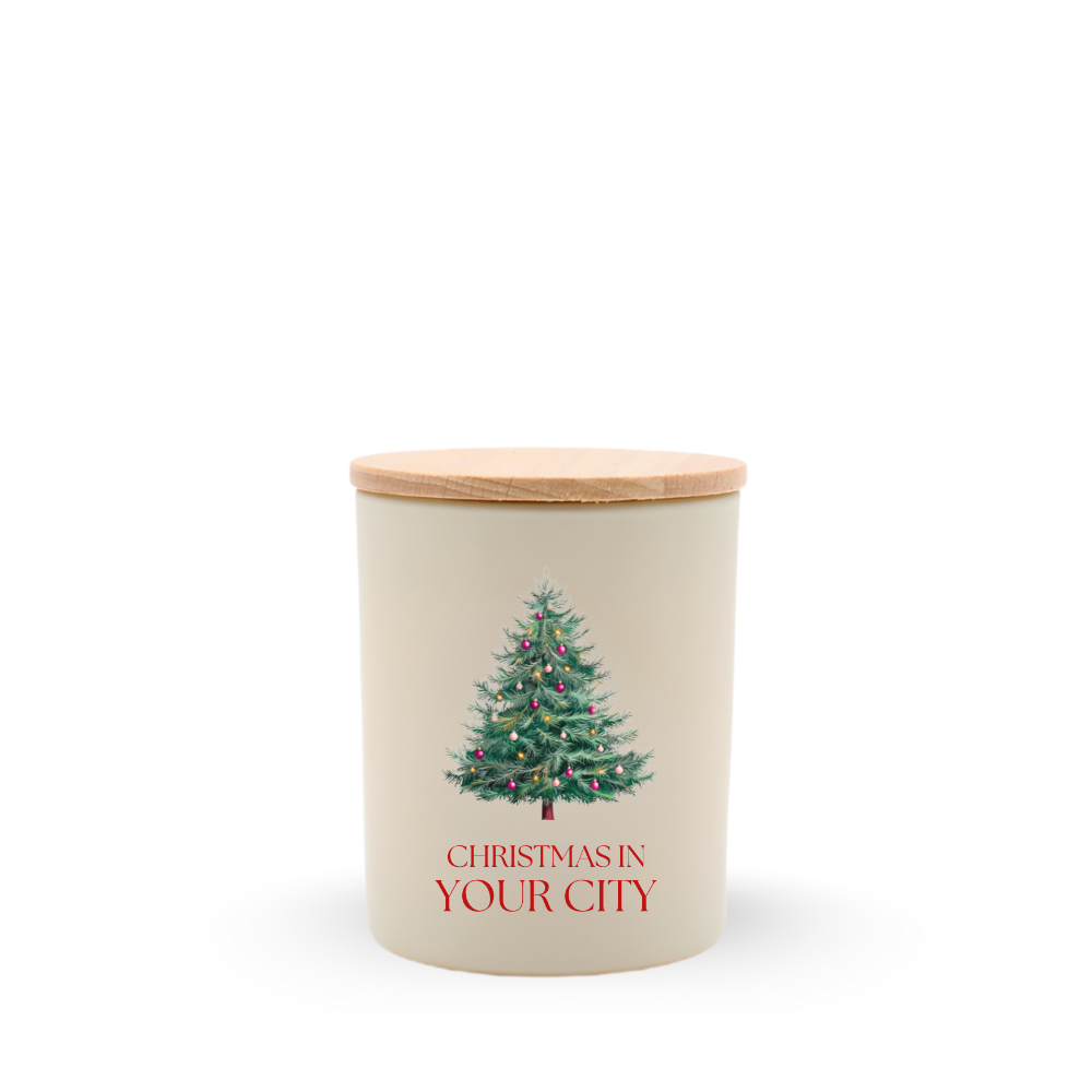 Christmas Name Drop Travel Candle, Juniper Cypress
