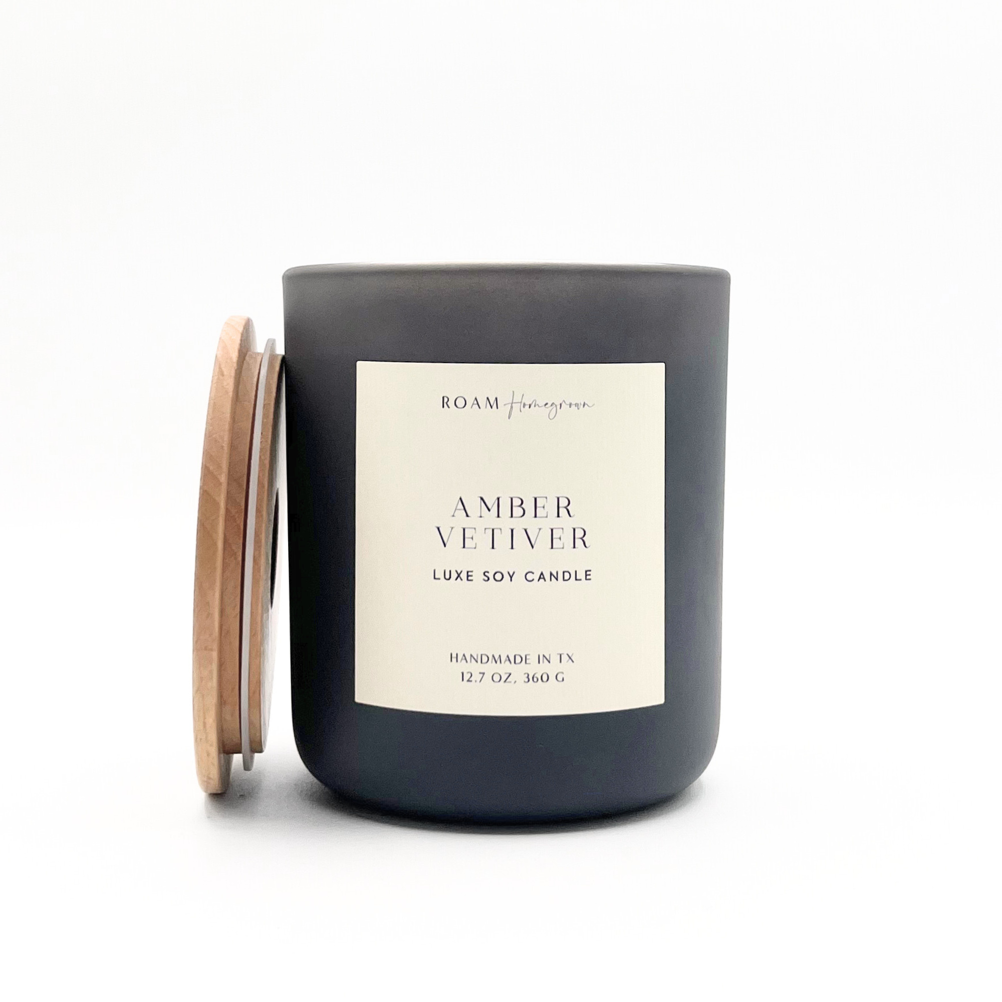 Luxe Smoke Candle 12.7 oz, Amber Vetiver