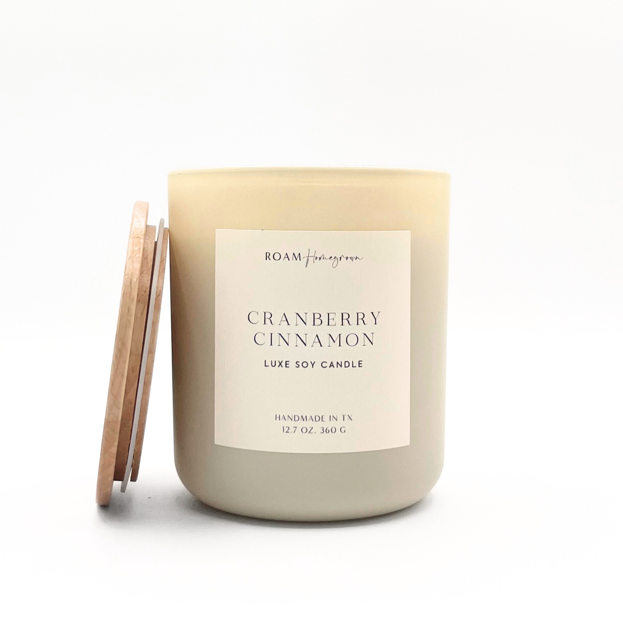 Cranberry Cinnamon Soy Candle, 12 oz