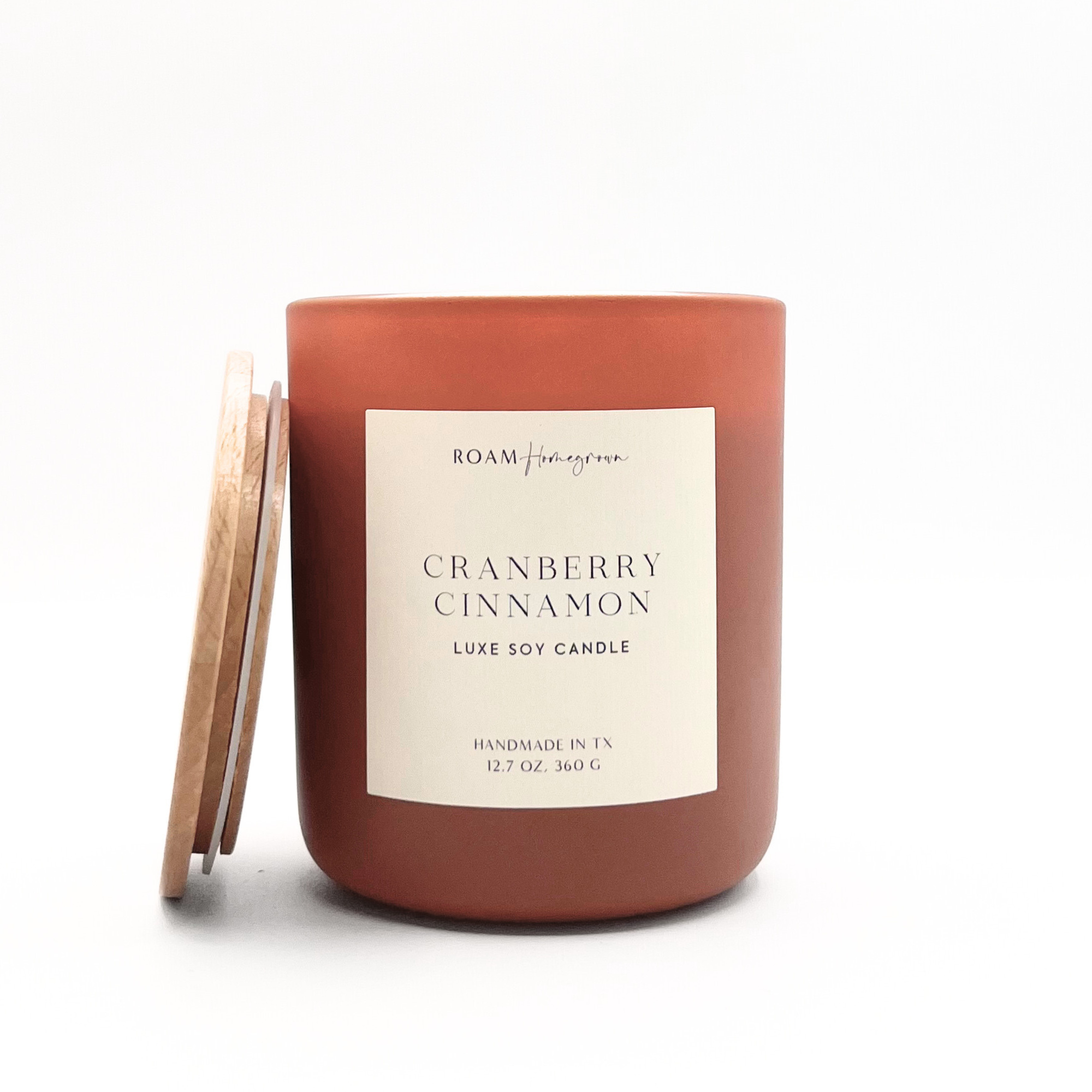 Cranberry Cinnamon Soy Candle, 12 oz