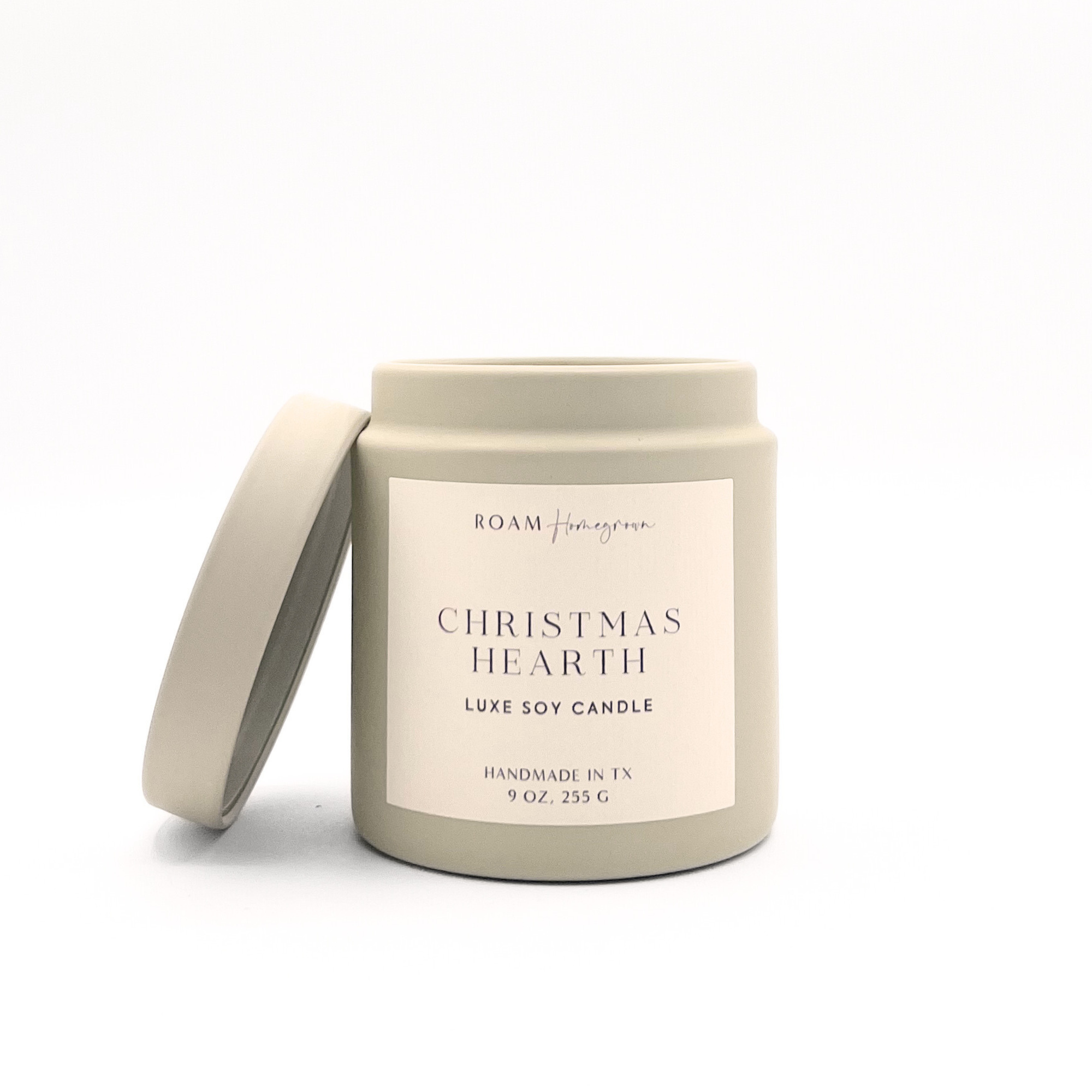 Christmas Hearth, Cream Candle, 9 oz