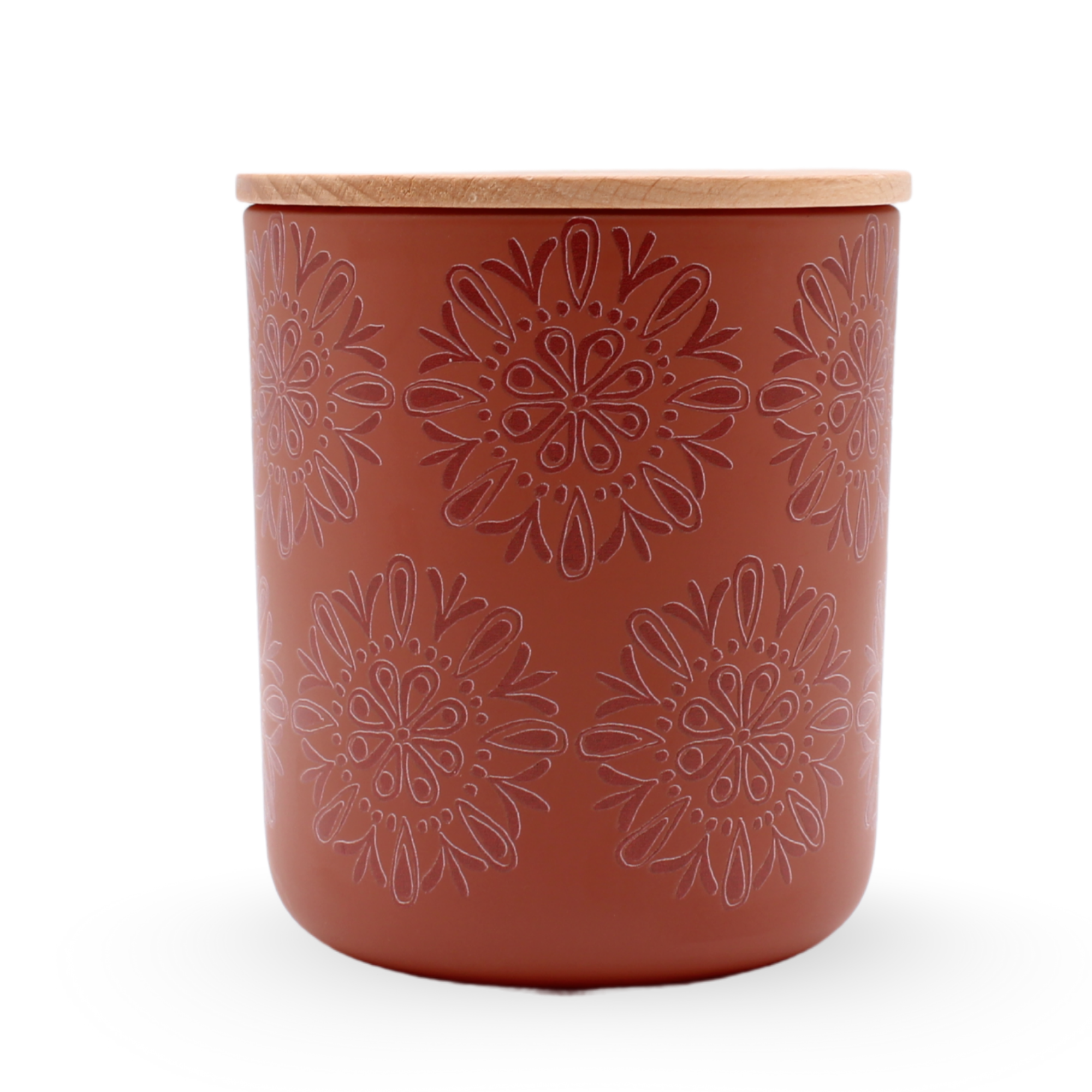 Fall Red Pattern Luxe Candle in Cardamom Tobacco