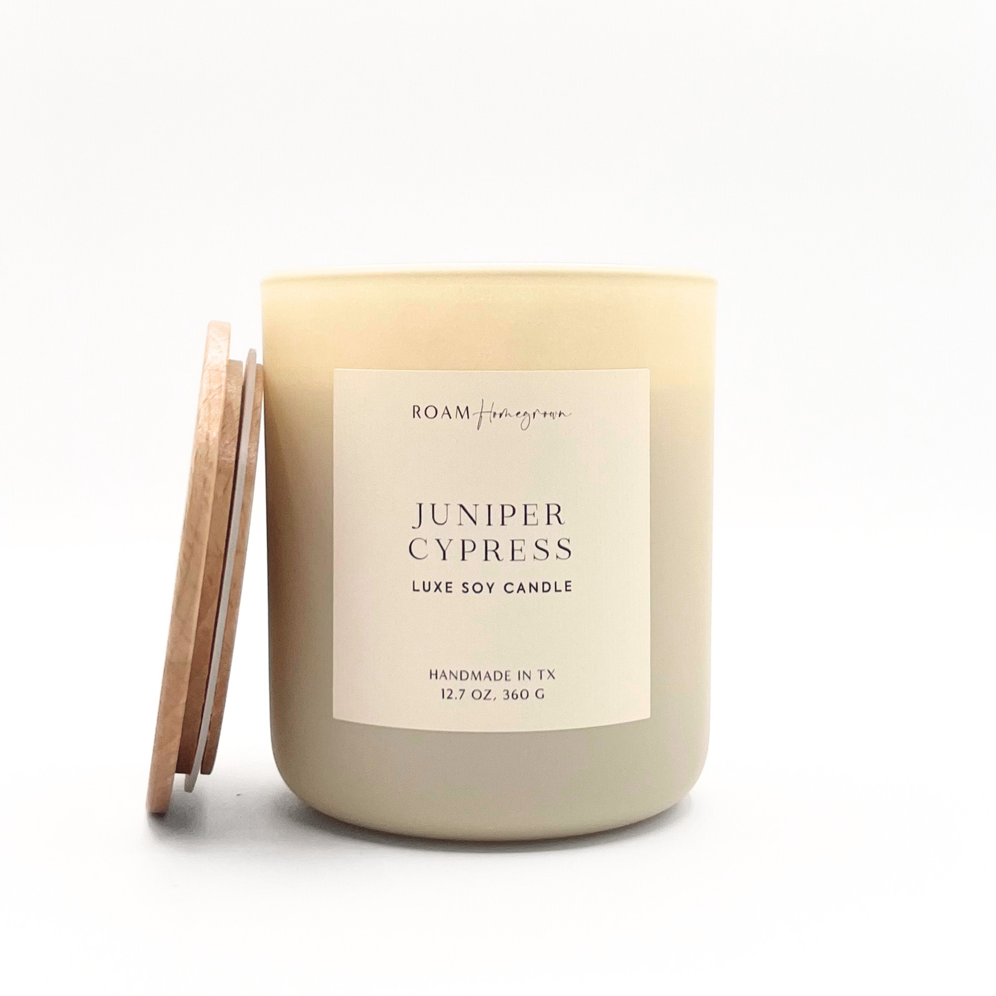 Juniper + Cypress Luxe Soy Candle, Cream