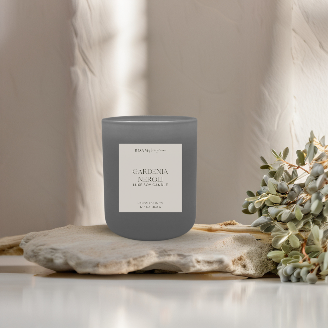 Gardenia Neroli Luxe Soy Candle, Smoke