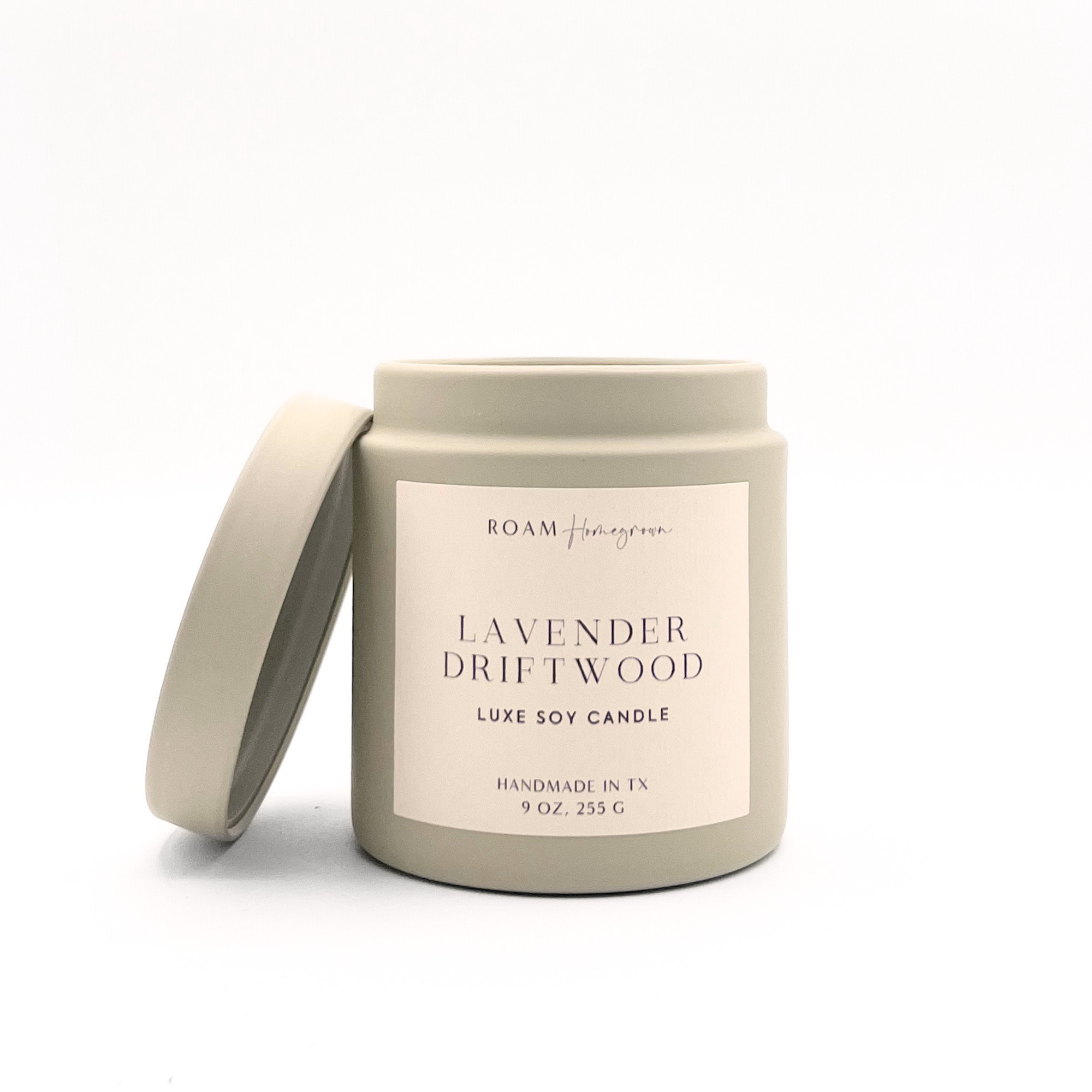 Lavender Driftwood, Cream Candle, 9 oz