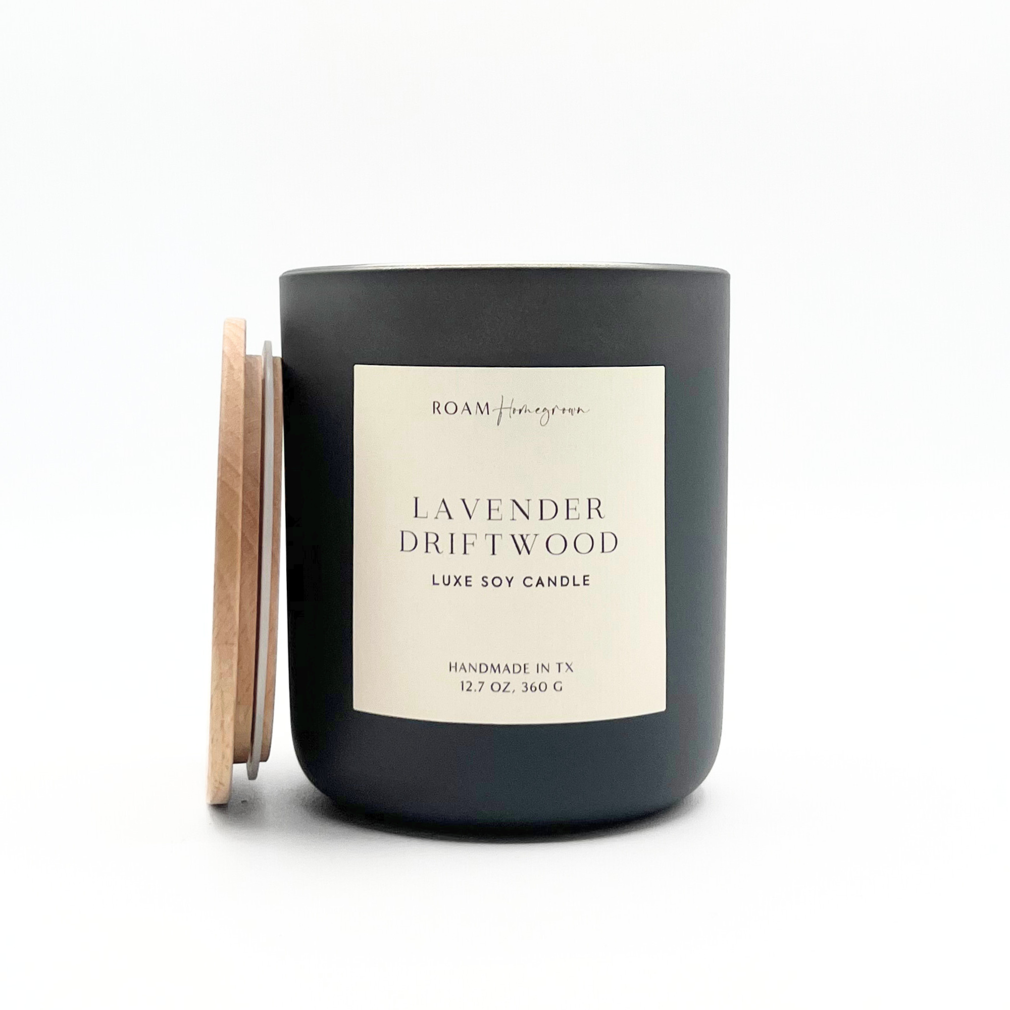 Lavender Driftwood Luxe Soy Candle, Smoke