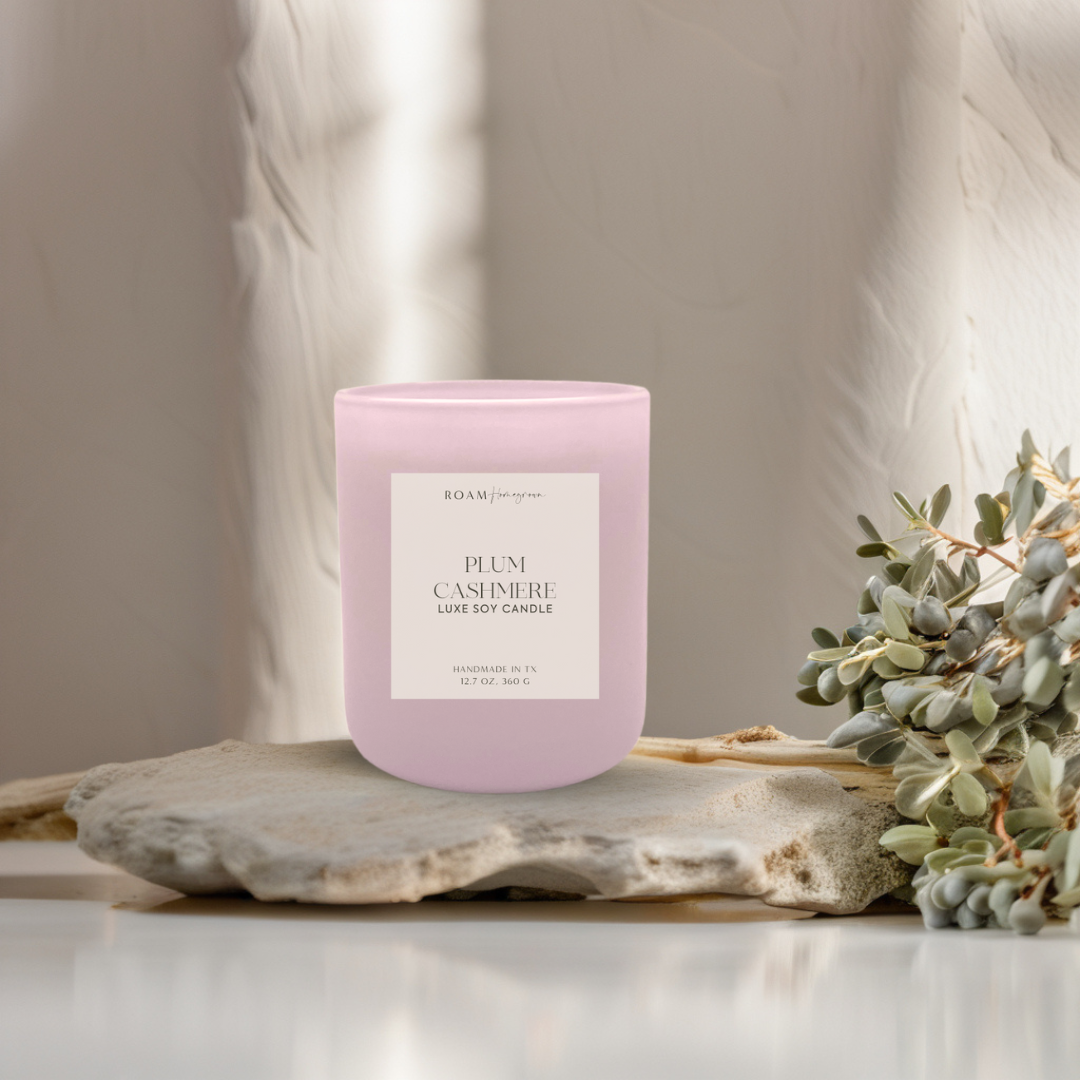 Brighter Days Soy Candle, Plum Cashmere