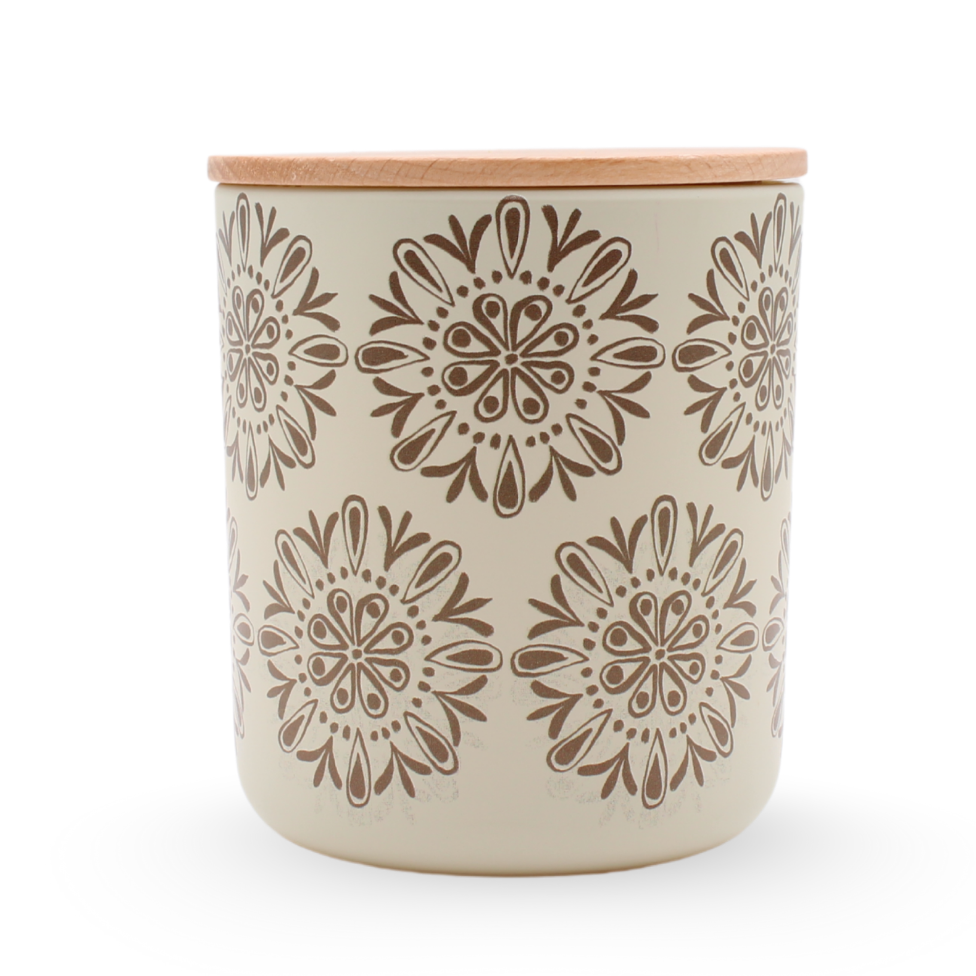 Fall Cream Pattern Luxe Candle in Pumpkin Cinnamon