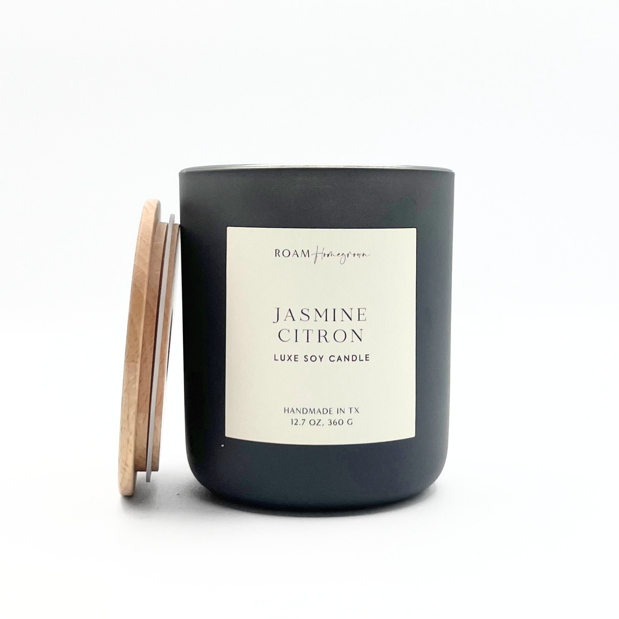 Jasmine Citron Luxe Soy Candle, Smoke
