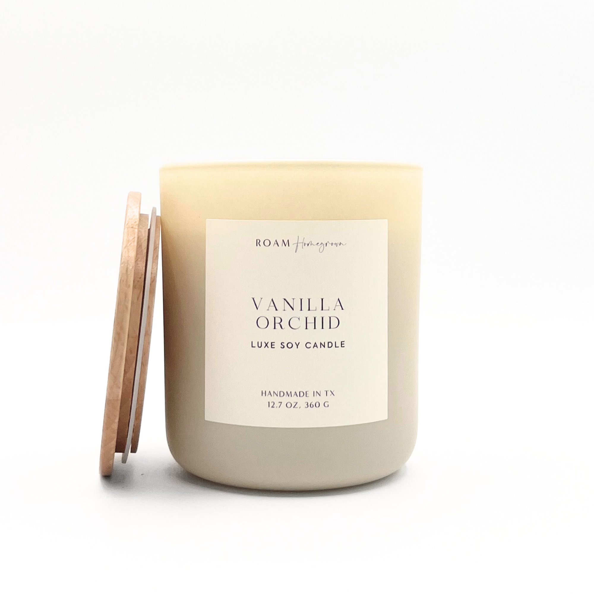 Vanilla Orchid Luxe Soy Candle, Cream
