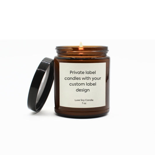 Private Label Amber Candle - ROAMHomegrownWholesale