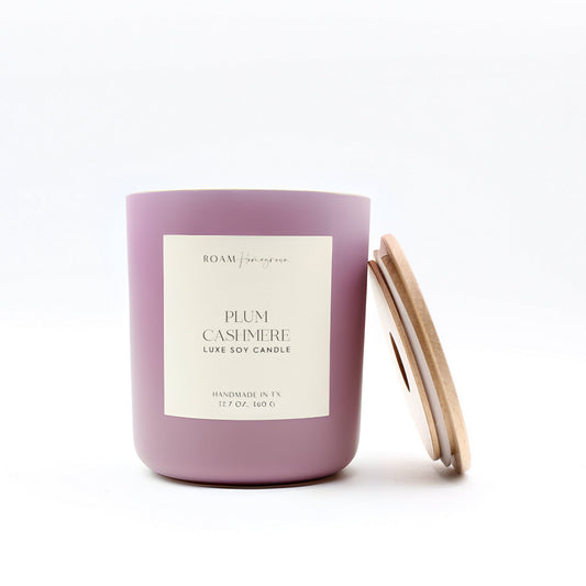 Brighter Days Soy Candle, Plum Cashmere - ROAMHomegrownWholesale